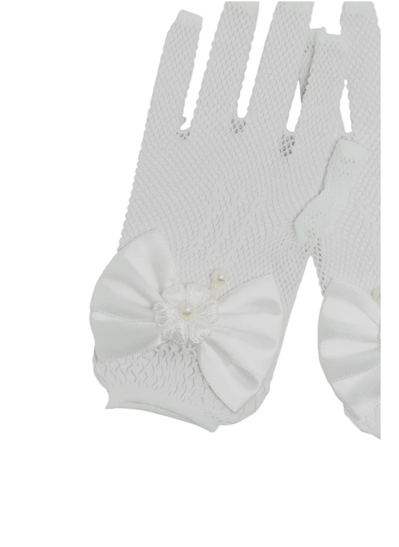 دىدانيالا D' Daniela - Fairy Mesh Short Gloves - White