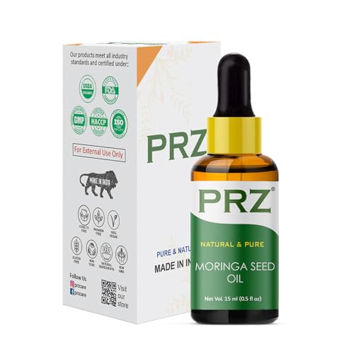 PRZ Moringa Seed Oil - 100% Pure Natural Cold Pressed Carrier Oil for Skin & Hair (15ml) - Image 2