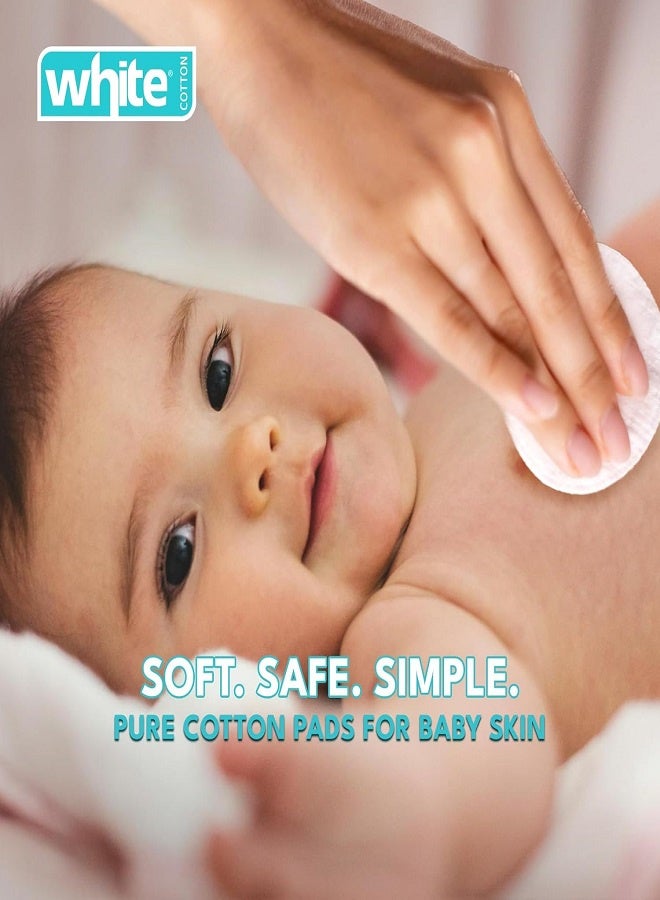 White Makeup Remover Cotton Pads - 240 Pieces - Image 4