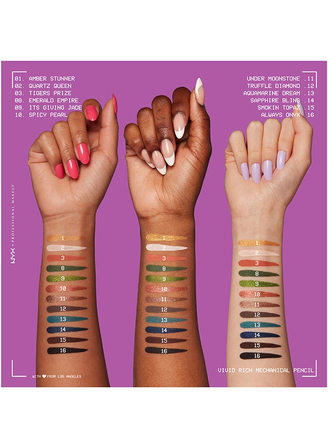 NYX PROFESSIONAL MAKEUP قلم تحديد ميكانيكي غني بالحيوية - تحت حجر القمر - Image 5