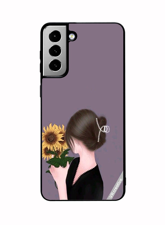 VR CREATIVE Protective Case Cover For Samsung Galaxy S21 FE 5G Sunflower Design Multicolour - Image 1