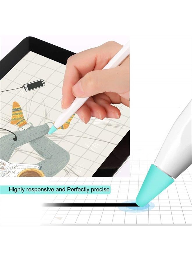 JanCalm Designed for Apple Pencil Tips Cover,(10 Colors) Premium Silicone Slim Lightweight Thin Protective Case Noiseless Drawing for Apple Pencil 1st Gen/Pencil (2nd Generation) (10 Pcs,Box Pack) - Image 2