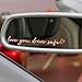 TIIMGCOO 3X Love You Drive Safe Car Mirror Sticker Cute Car Decals for Women Mom Rear View Mirror Decal Affirmation Stickers Valentines Day Gifts for Her Him Pink - Image 2