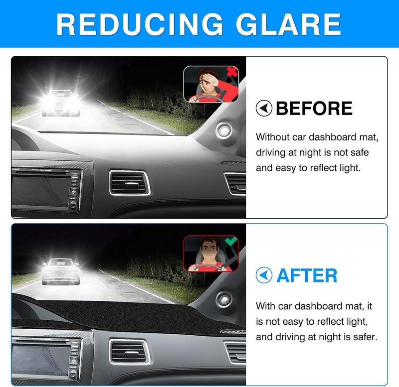 Autorder Advanced minimal build Dashboard Cover Mat for Honda Civic 2012-2015 Accessories Dash Cover Upgrade Velvet Dash Mat Sunshade Glare UV Rays Protector Minimal design - Image 4