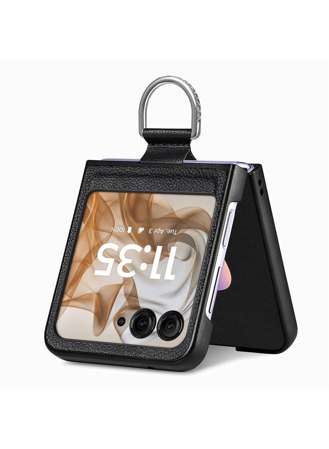 S-TOP Case For Motorola Razr 50 Ultra Litchi Texture Leather Ring Fold Phone Case - Image 3