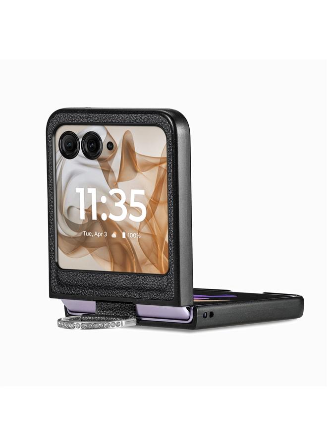 S-TOP Case For Motorola Razr 50 Ultra Litchi Texture Leather Ring Fold Phone Case - Image 4