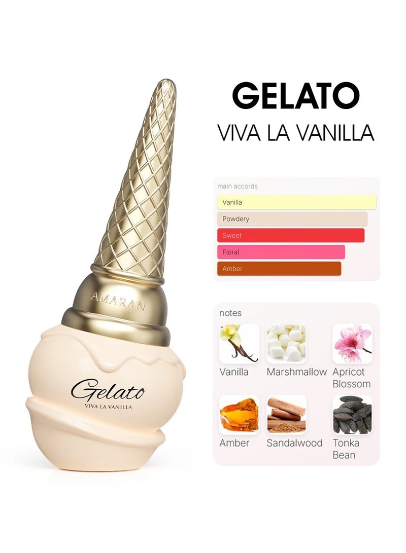 AMARAN Gelato Viva La Vanilla By Amaran EDP 100ml Unisex | Sweet Vanilla Gourmand Long-Lasting Perfume - Image 3