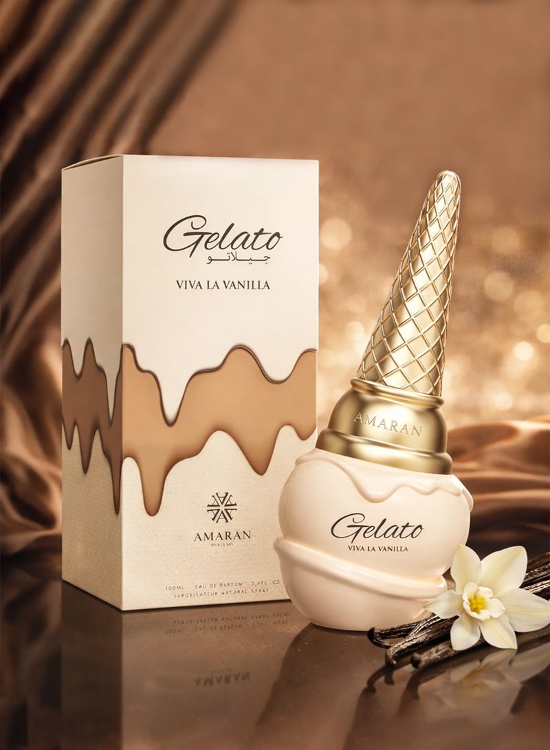 AMARAN Gelato Viva La Vanilla By Amaran EDP 100ml Unisex | Sweet Vanilla Gourmand Long-Lasting Perfume - Image 1