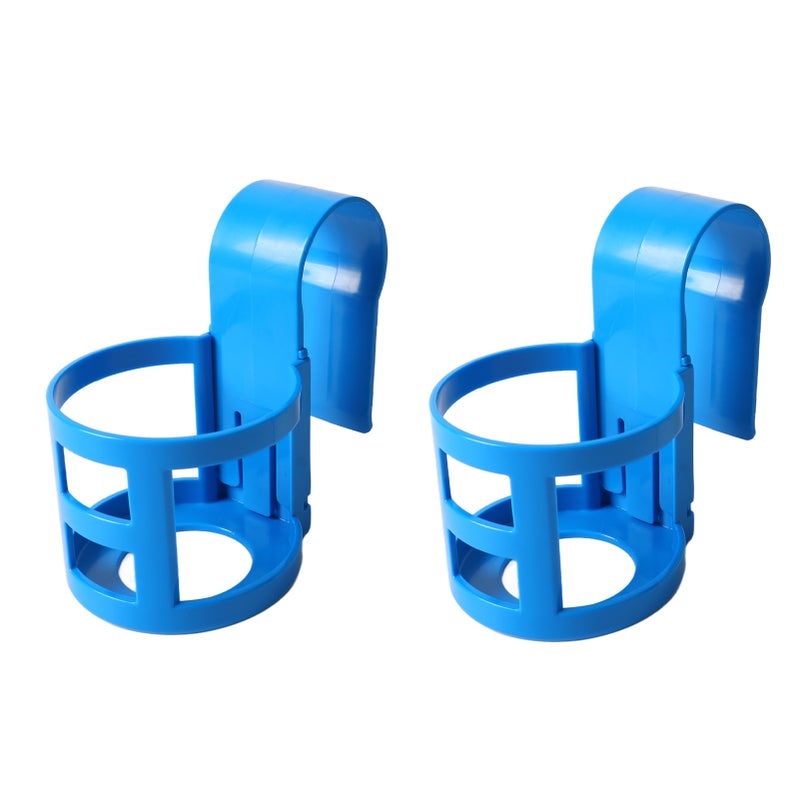 Pool Cup Holder Prevent Spill Poolside Drink Holder Above Ground Pool Accessories for Round Pool Bar Top Rails 2Pcs, Round - Image 1