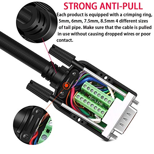 ANMBEST VGA Solderless Quick Connector 16mm Thinner 3+9 DB15 3Row Serial Plug to 15-pin Port Terminal Adapter Breakout Board Compatible with VGA 3+7/3+6/3+6/3+4/3+2 (Male+Female) - Image 5