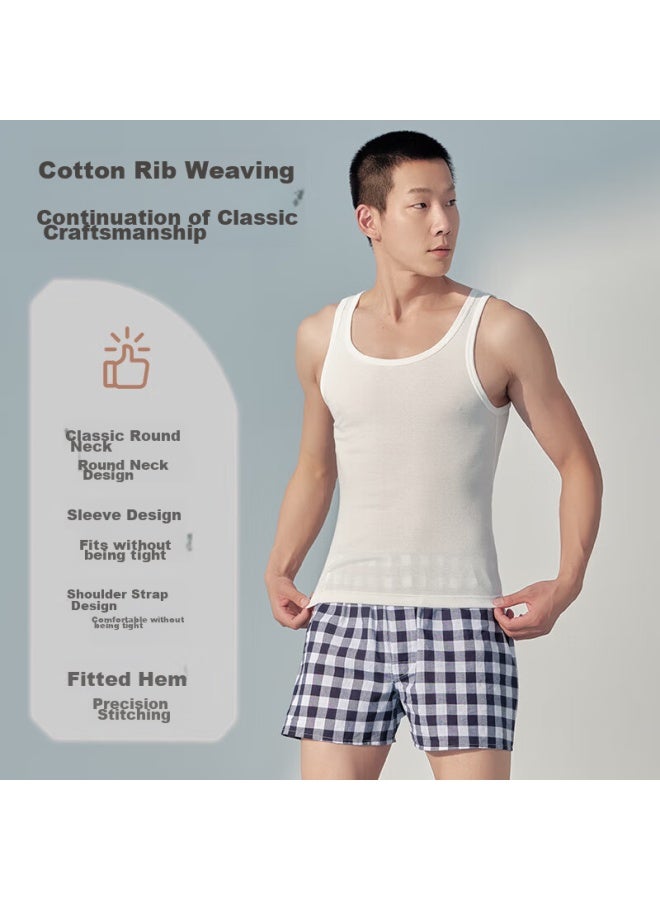 Your Sun Yiershuang 2-pack Men's Ribbed Tank Top, 40-count Xinjiang Cotton, Soft Breathable Undershirt For Men - Image 1