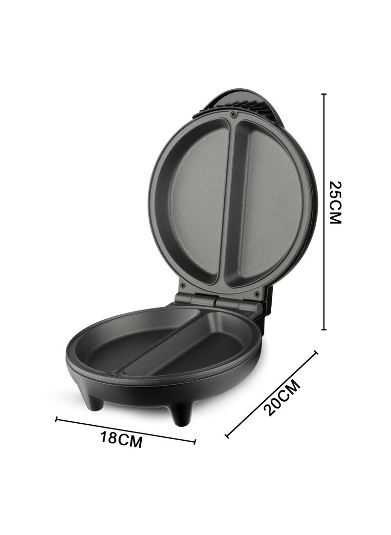 Deep Electric Pizza Maker and Griddle – Dual-Sided Heating Pancake, Crepe, Sandwich, and Toast Maker