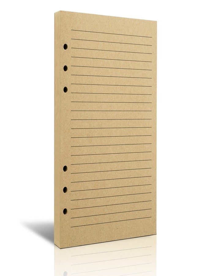 Tofun A5 Lined Vintage Refillable Paper, Retro A5 Binder Refills Paper for 6-Ring Binders Planner Traveller Journal Notebook Dairy, 8mm Ruled Filler Paper, 80 Sheets 160 Pages, Lined - Image 1