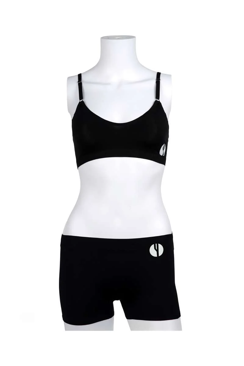 Yeseco  Seamless Black Innerwear Set | Soft Stretchable Bra & V-Shaped Panty | for Women | Best Price UAE