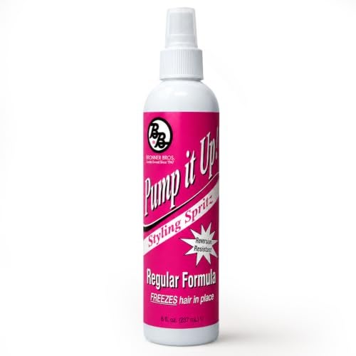 Bronner Bros Pump It Up Styling Spritz Regular FastDrying Hair Spray with Silk Amino Acids Vitamin B5 to Enrich Protect No BuildUp Hairspray for Shaping Finishing All Hairstyles 8 fl oz - Image 1