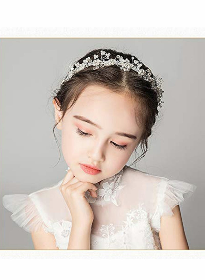 Loquat Flower Girl Headband, Flower Wreath Headpieces Headband Handmade Hair Vine Princess Birthday Accessory Girls Wedding and Girls Wedding - Image 2