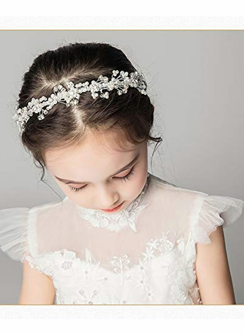 Loquat Flower Girl Headband, Flower Wreath Headpieces Headband Handmade Hair Vine Princess Birthday Accessory Girls Wedding and Girls Wedding - Image 4