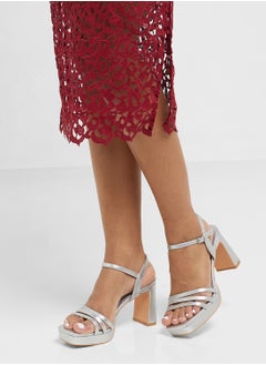 Ginger Square Toe Ankle Strap Platform Heel Sandal  - Image 5