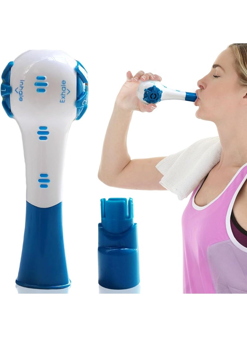 Zikra مدرب تمارين استعادة الرئة للتنفس للعلاج التنفسي بدون أدوية - تنفس بسهولة مع رئتين أقوى - جهاز إعادة تأهيل تنفسي محمول - جهاز صحي طبيعي - Image 1