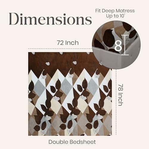 Fresh From Loom Printed King Size Bedsheet All Side Elastic | Premium Winter Soft Fur Bed Sheet with 2 Pillow Cover | Woollen Feel Bedsheet for King Size Bed - Size (78x72x8 Inch) - Image 5
