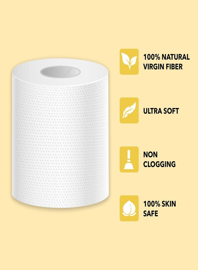 Mondo Toilet Roll Tissue (2 Ply, 350 Pulls) | Pack of 8 Rolls | 100% skin safe FDA approved, OBA free | Septic-safe bath tissue | Compatible with all dispensers | Toilet Tissue Paper Roll - Image 2