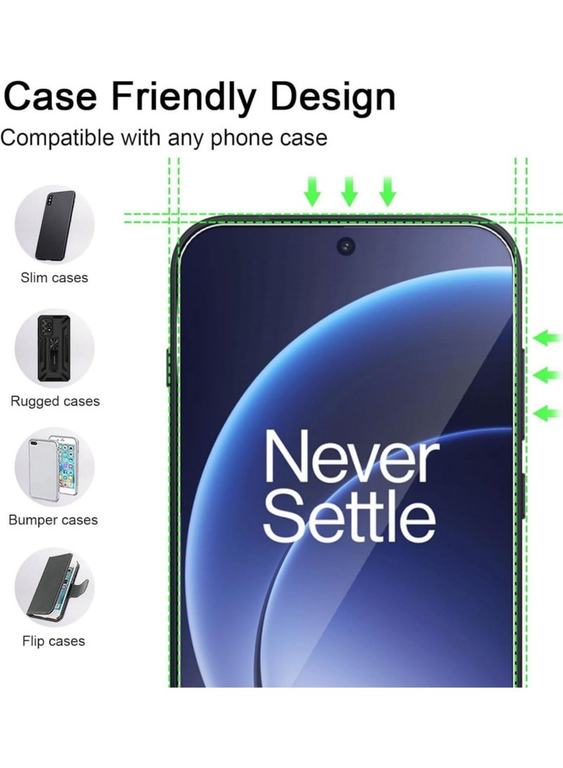 أداندو [2+2] واقي شاشة زجاجي مقوى متوافق مع OnePlus 15 5G + واقي عدسة الكاميرا، مقاوم للخدوش، خالٍ من الفقاعات، شفاف عالي الوضوح، صلابة 9H - Image 3