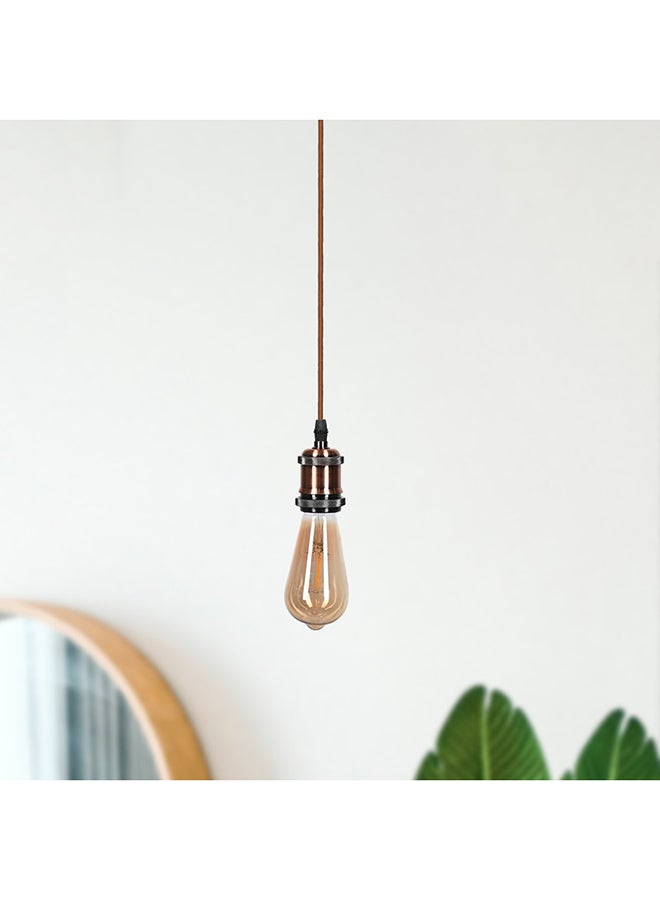 El Rawda Lighting Tera Cable - Single | modern decorative LED E27 pendant light ceiling lamp hanging | suitable for any room | Color: Bronze | Size: 100x6 cm