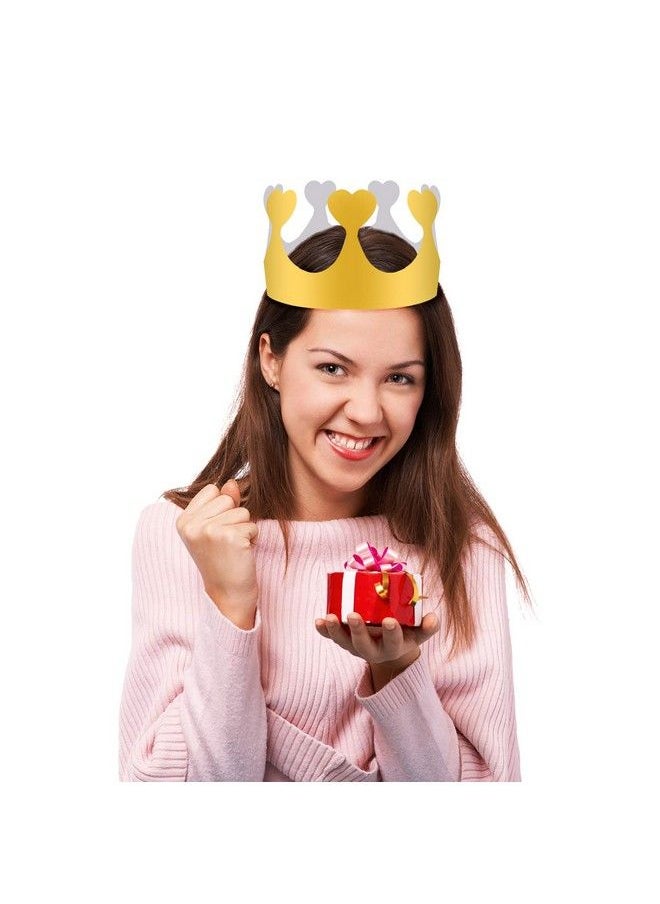 SIQUK 40 Pieces Paper Crowns Golden Party Crown Hats Paper King Crowns For Party And Birthday Celebration  - Image 5