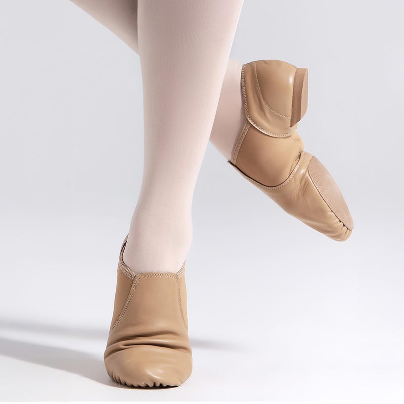 Stelle Jazz Shoes for Women Men Leather Upper Slip-on Dance Shoes Unisexï¼ˆTan,7 - Image 2