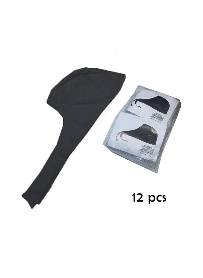 SD - Solid Pattern Bonnet Cap 12 Pcs - Image 1