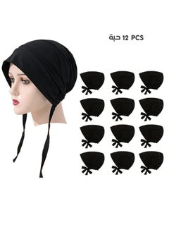 Solid Pattern Bonnet Cap 12 Pcs