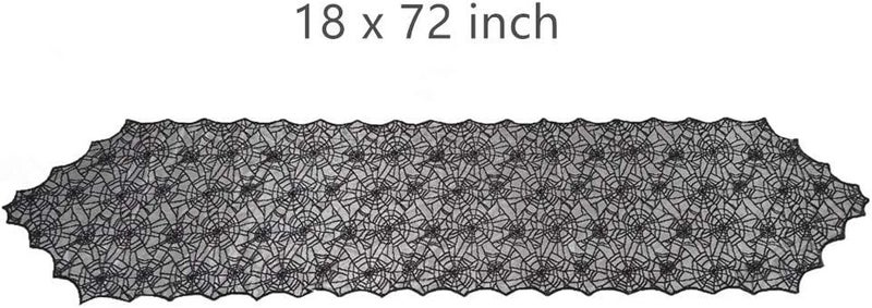 EBOHR Halloween Table Runner with Spider Web Lace Festival Table Runner Halloween Table Decoration for Parties & Gatherings, 100% Polyester, 18 X 72 Inch - Image 4