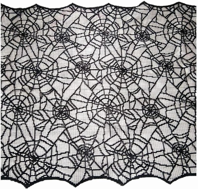 EBOHR Halloween Table Runner with Spider Web Lace Festival Table Runner Halloween Table Decoration for Parties & Gatherings, 100% Polyester, 18 X 72 Inch - Image 3