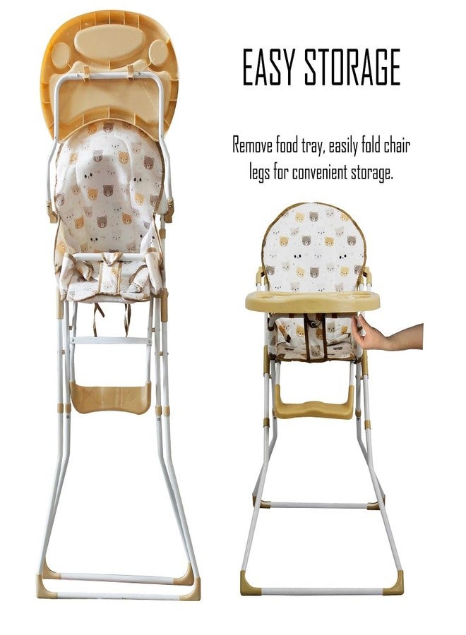 EVOLIFE Premium Adjustable Baby High Chair | Stylish | Easy-to-Clean | Feeding Chair for Infants & Toddlers | Baby Eating Chair | Secure Harness | Modern Dining Solution | Booster Seat (Brown) - Image 4