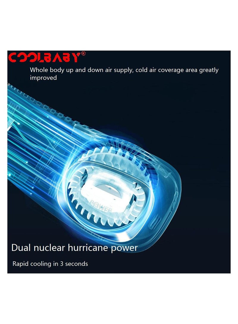 Cool Baby COOLBABY Refrigeration Neck Fan Student Outdoor Portable Fan,Bladeless Turbine Air Conditioning Fan - Image 3