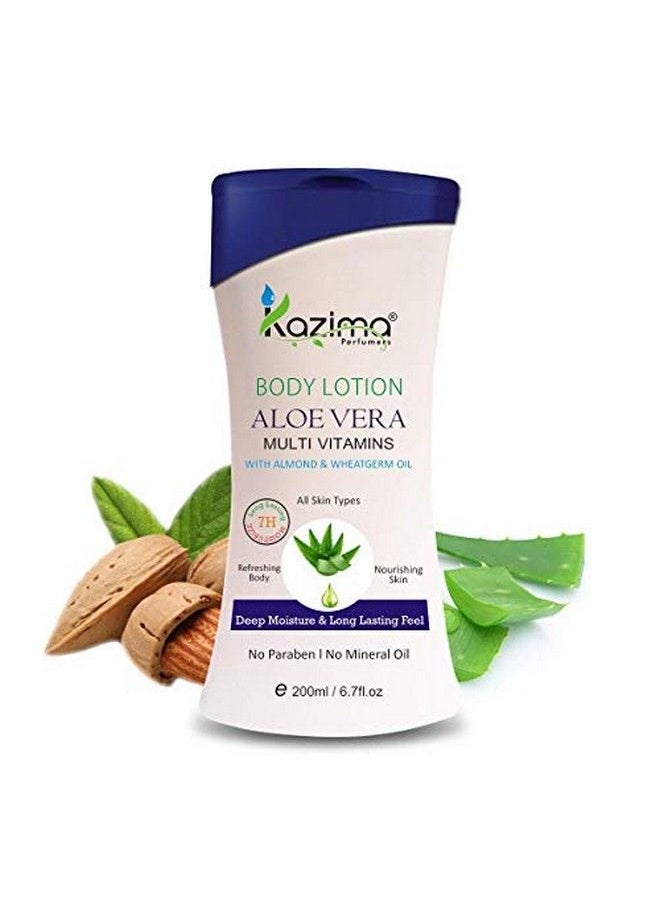 KAZIMA Aloe Vera Multi Vitamins Body Lotion (200Ml) With Almond & Wheatgerm Oil For Deep Moisturizing  - Image 2