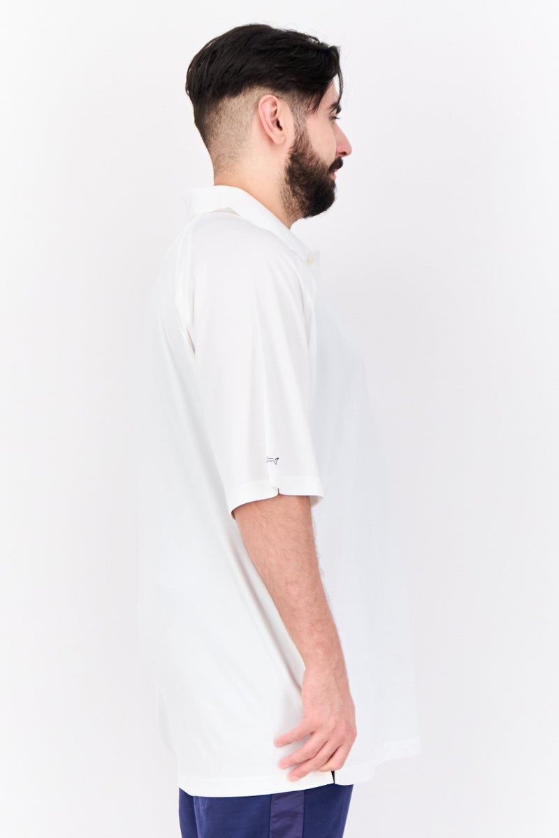 Greg Norman Men Sportswear Fit Solid Short Sleeves Outdoor Polo, White - Image 2