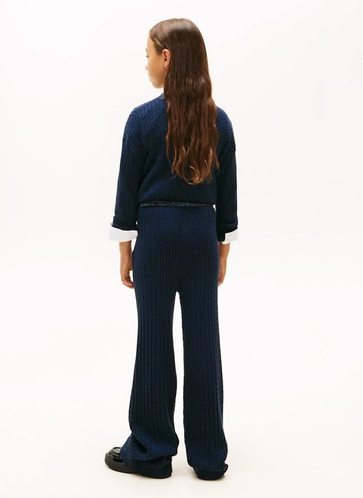 تومي هيلفيغر كنزة صوف صغيرة للأطفال وبنطلون