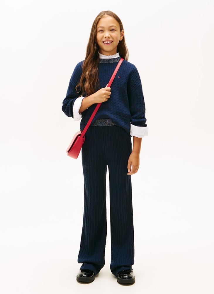 TOMMY HILFIGER Youth Mini Cable Sweater Pant - Image 4