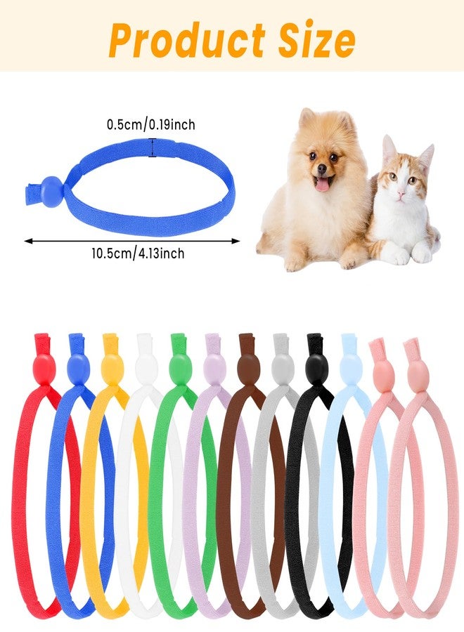 Molain 60 Pcs Puppy Collars for Litter, 12 Colors Newborn Puppy ID Collars, Whelping Collar for Puppies 4 Inch Adjustable Collar for Puppies - Image 4