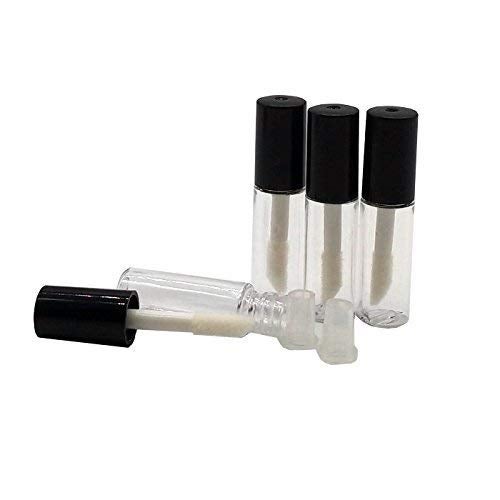 Mydio 50 Pack 1.2Ml Clear Mini Lip Gloss Tube Empty Lip Balm Containers With Black Lid For Lipstick Samples - Image 5