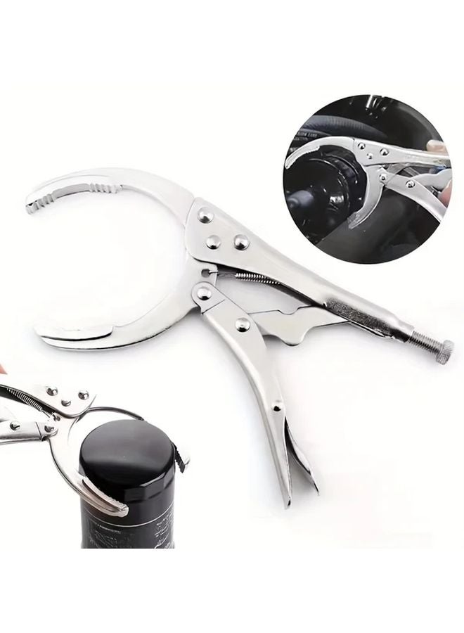 Silvery Adjustable Oil Filter Wrench Multi Function Car Engine Repair Tool - Image 2
