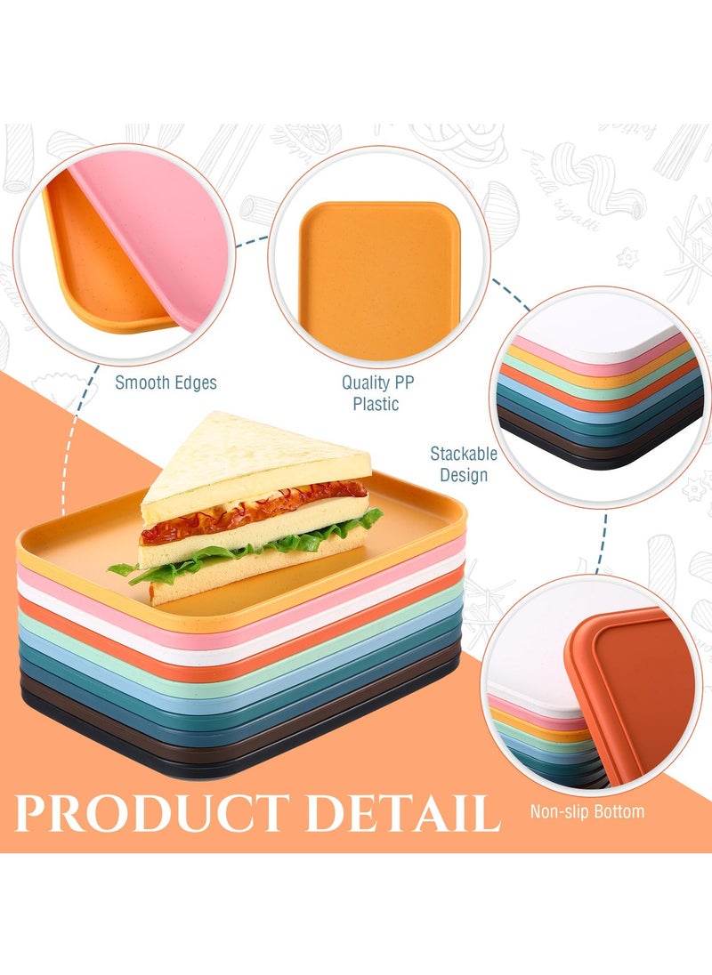 Daytoyz - Dark Blue Plastic Serving Platters and Trays, Serving Dishes for Entertaining, Rectangular Platters for Serving Food, Appetizer Serving Trays for Snacks, Charcuterie, Chips, Candy, Fruit, Sushi - Image 1