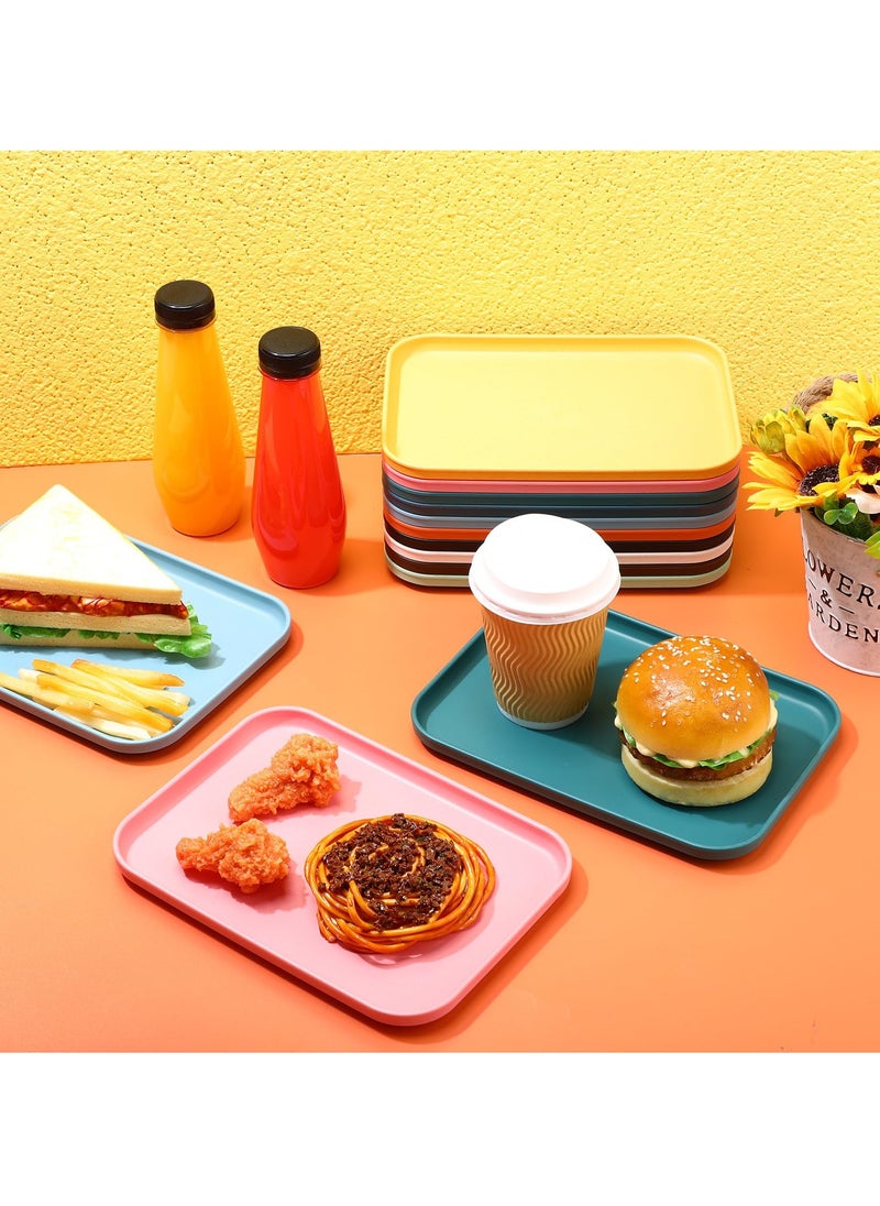 Daytoyz - Dark Blue Plastic Serving Platters and Trays, Serving Dishes for Entertaining, Rectangular Platters for Serving Food, Appetizer Serving Trays for Snacks, Charcuterie, Chips, Candy, Fruit, Sushi - Image 1