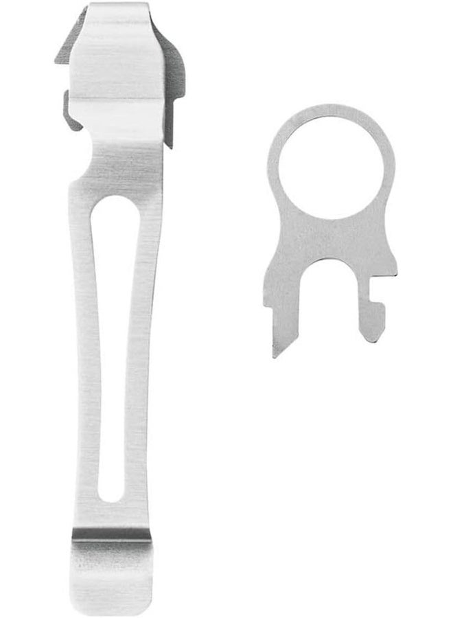 LEATHERMAN Leatherman Pocket Clip & Lanyard Ring, Stainless, One Size  - Image 1