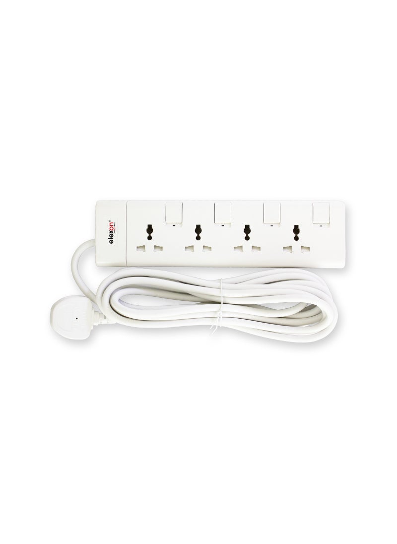 elexon - Elexon ESMA approved Universal Extension Socket with 4 Way Plug 5 meter, Power Cord / Extension for Home, Office (EL 902S) - Image 1