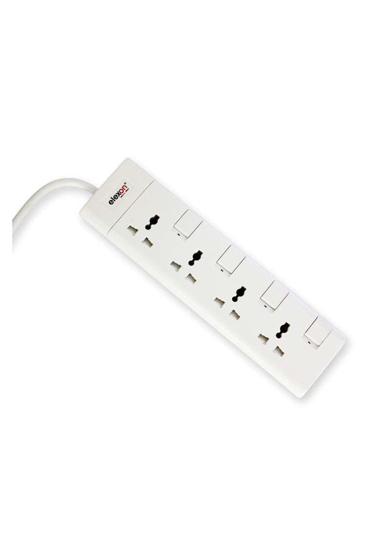 elexon - Elexon ESMA approved Universal Extension Socket with 4 Way Plug 5 meter, Power Cord / Extension for Home, Office (EL 902S) - Image 1