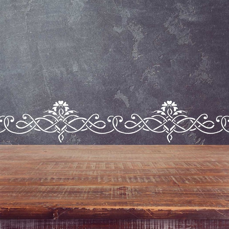 J BOUTIQUE STENCILS J BOUTIQUE STENCILS Wall Border Elegant Classic Stencil Pattern 097 Reusable Template for DIY Wall Decor 