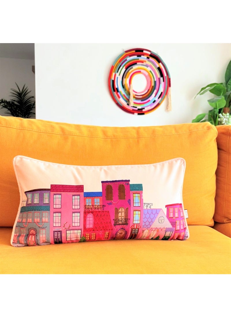 Ge Living New Year Themed Cream Velvet Cushion Cover 30 x 55 cm  - Image 2