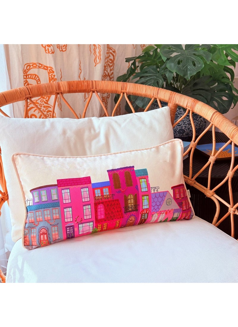 Ge Living New Year Themed Cream Velvet Cushion Cover 30 x 55 cm  - Image 3